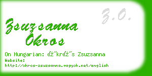 zsuzsanna okros business card